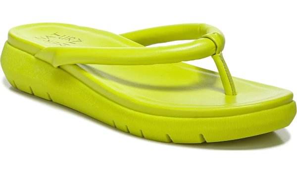 .com |Lovelle Thong Sandal in Lime Synthetic Sandals