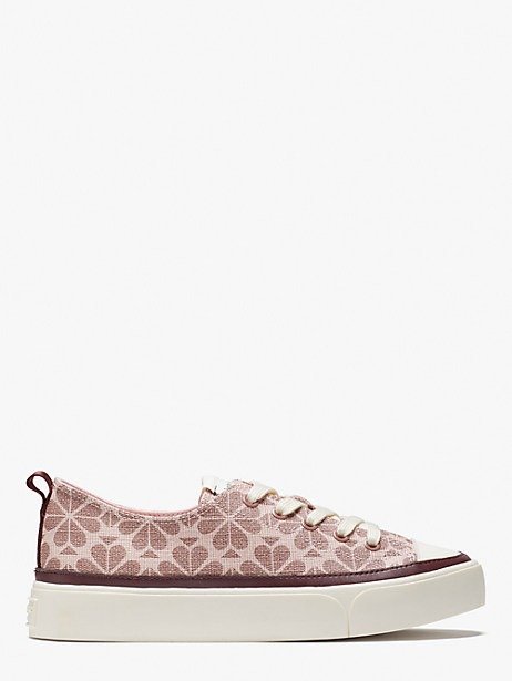 kaia spade flower coated canvas sneakers