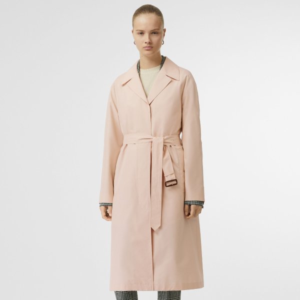 Belted Cotton Silk Car Coat