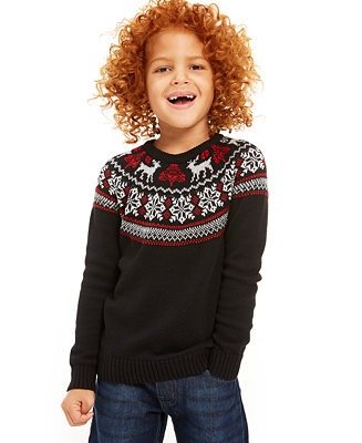 Little Boys Fair Isle Family Sweater, Created For Macy's