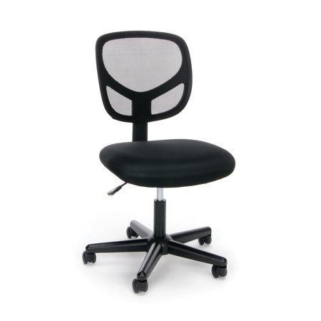 Essentials Collection Mesh Back Office Chair, Armless, in Black (ESS-3000)