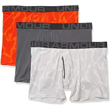Under Armour Men's Charged Cotton 6-inch Novelty Boxerjock 3-Pack