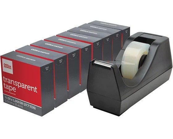 Brand Desktop Tape Dispenser With Refill Rolls, Black | Lenovo US