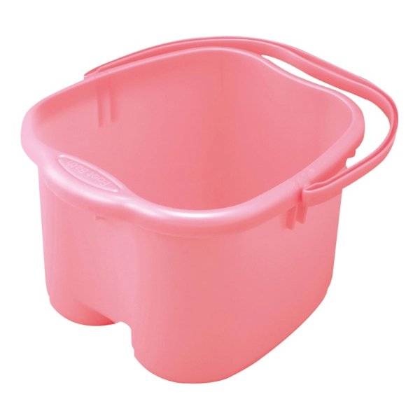 【颗粒按摩】日本INOMATA 手提泡脚足浴桶 #粉红色 1件入