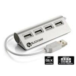SlickWay® 4 Ports Mountable Aluminum USB HUB (8 2/3" Cable) - Lifetime Free Exchange Warranty