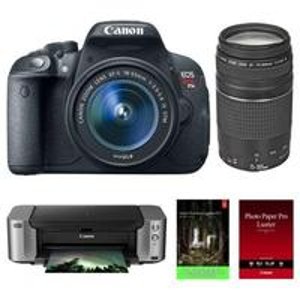 Canon Rebel T5i Camera with 18-55 And 75-300mm Special Promotional Bundle