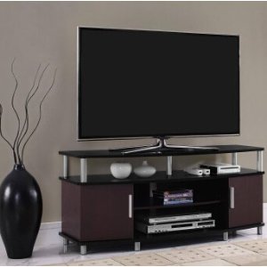 Ameriwood Home Carson TV Stand - Cherry / Black