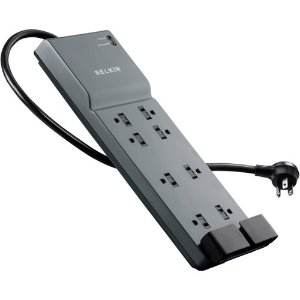 Belkin 8-Outlet Power Strip Surge Protector with 6-Foot Power Cord