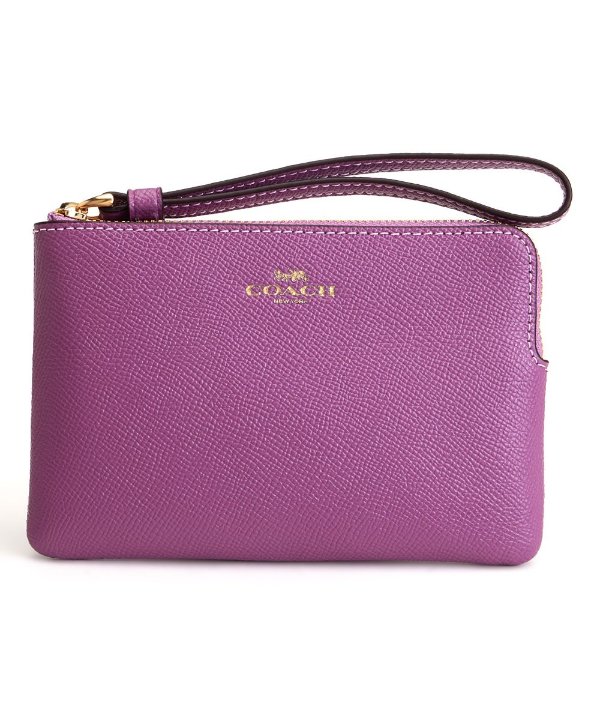Lilac Berry Leather Wristlet