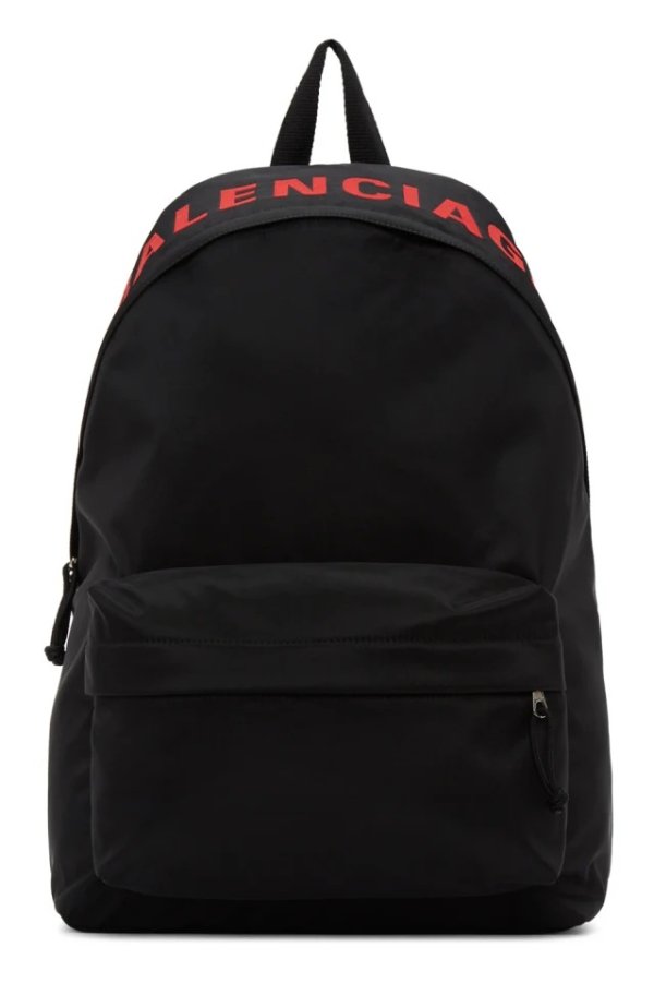 Black & Red Wheel Backpack