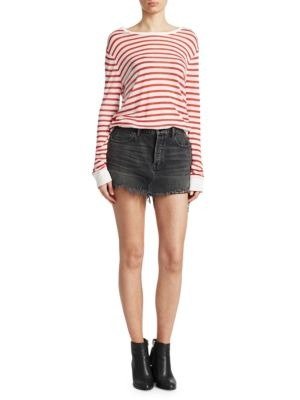 Five-Pocket Denim Mini Skirt