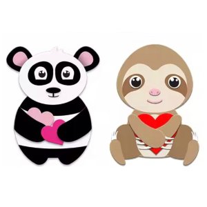 预告：JCPenney 儿童2月手工材料包 制作熊猫或树懒卡片