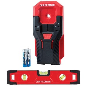 CRAFTSMAN 0.75-in Scan Depth Metal and Wood Stud Finder with 9-in Magnetic Torpedo Level