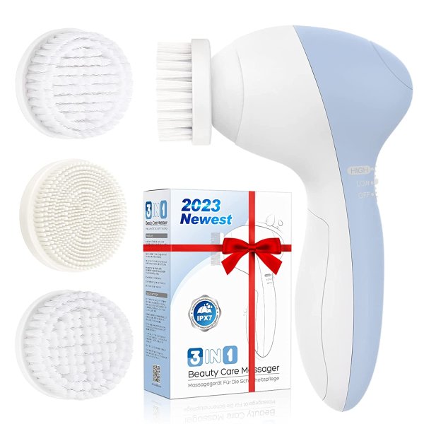 Facial Cleansing Brush Face Scrubber: COSLUS 3in1
