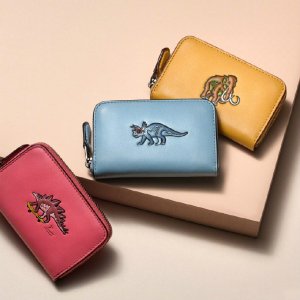 EMBOSSED Small Zip Case In Glovetanned Leather @ Coach