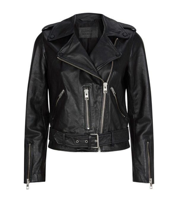 Sale | AllSaints Leather Balfern Biker Jacket | Harrods US