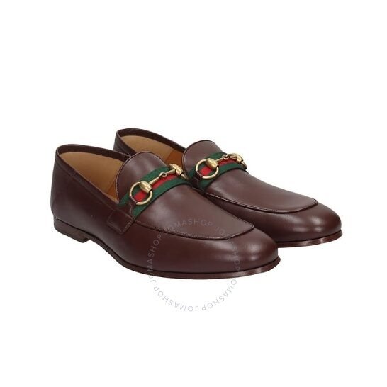 Men's Brown Leather Horsebit Loafers