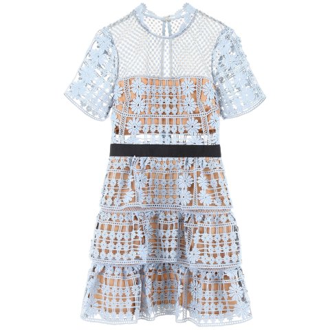 Self PortraitFLORAL LACE MINI DRESS