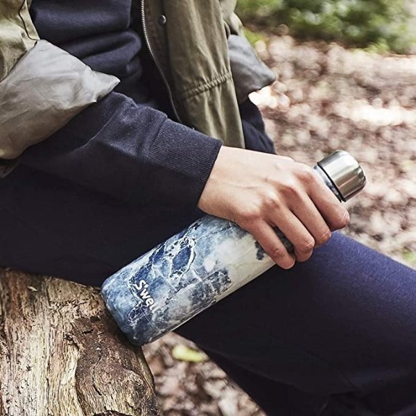 Stainless Steel Water Bottle - 17 Fl Oz - Blue Granite - Triple-Layered Vacuum-Insulated Containers Keeps Drinks Cold for 36 Hours and Hot for 18 - BPA-Free - Perfect for the Go
