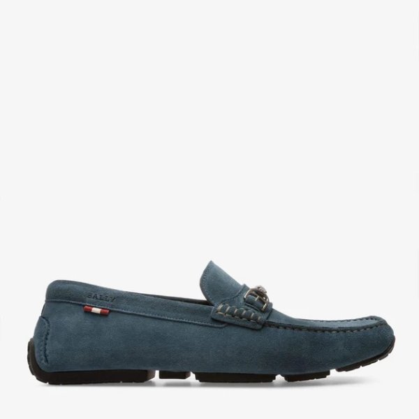 Pardue Men's 6217543 Blue Suede Loafers