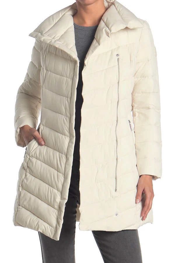 Kim Asymmetrical Zip Puffer Jacket