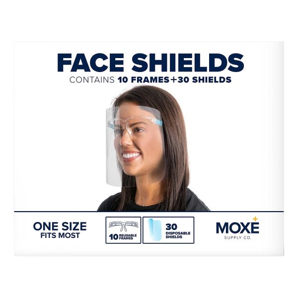 Shields by MOXE Supply Co., 10 Reusable Frames with 30 Disposable Shields