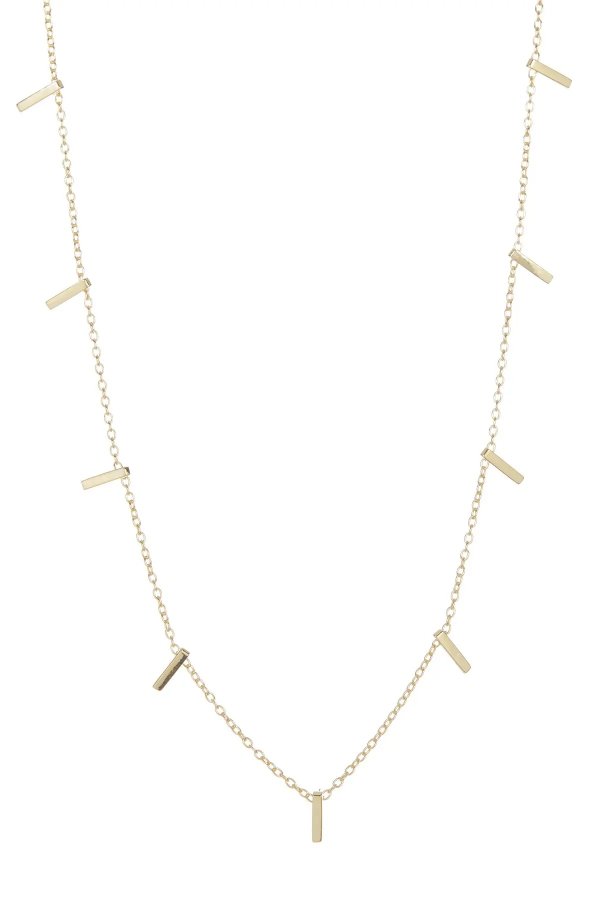 14K Gold Plated Bar Necklace