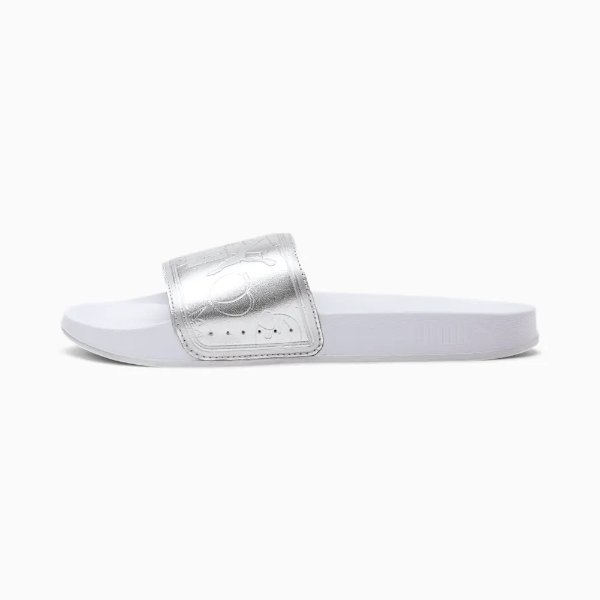 x emoji® Leadcat Silver Women's Slides