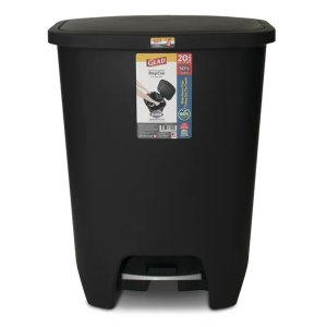 GLAD 20 gal Plastic Kitchen Step On Garbage Can