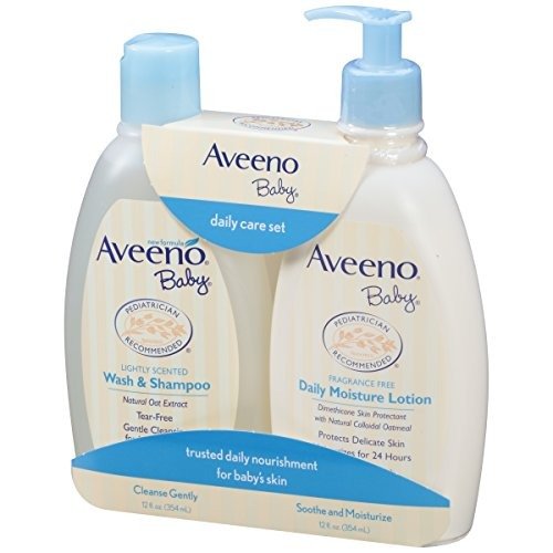Aveeno 婴幼儿天然燕麦护肤套装，洗发沐浴液+保湿润肤露