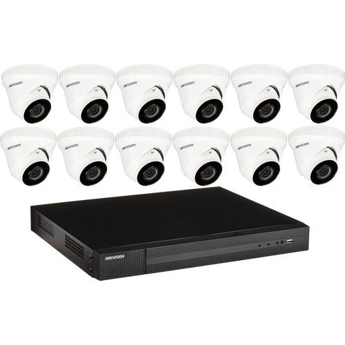EKI-K164T412 16-Channel 8MP NVR with 4TB HDD & 12 4MP Night Vision Turret Cameras Kit