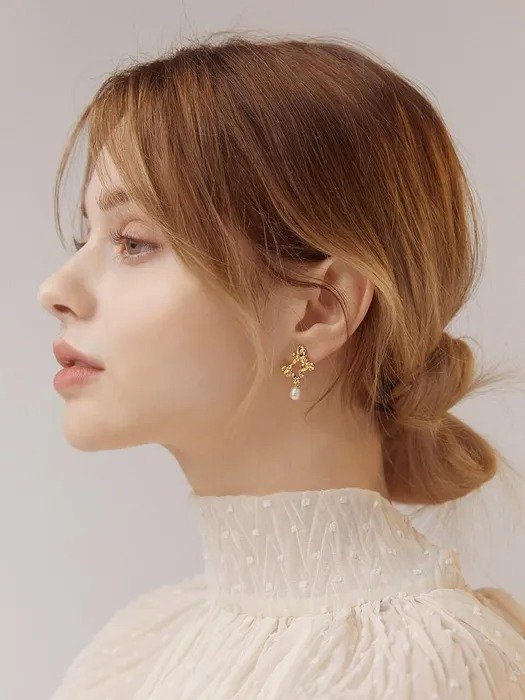 法式珍珠耳环