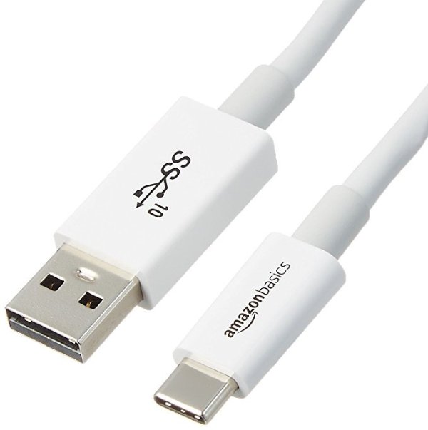 USB Type-C to USB-A Male 3.1 Gen2 Cable - 3 Feet (0.9 Meters) - White