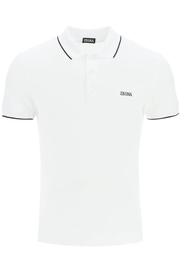 logoed cotton polo shirt