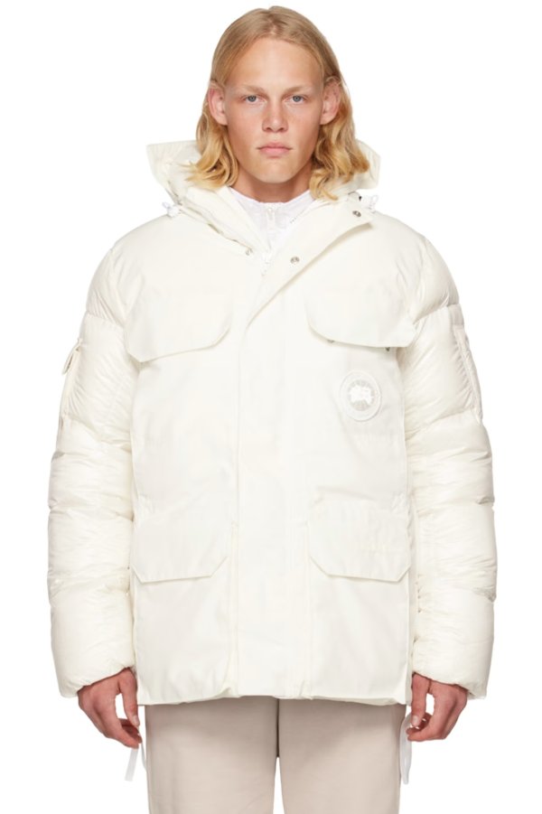 White HUMANATURE Standard Expedition Down Jacket