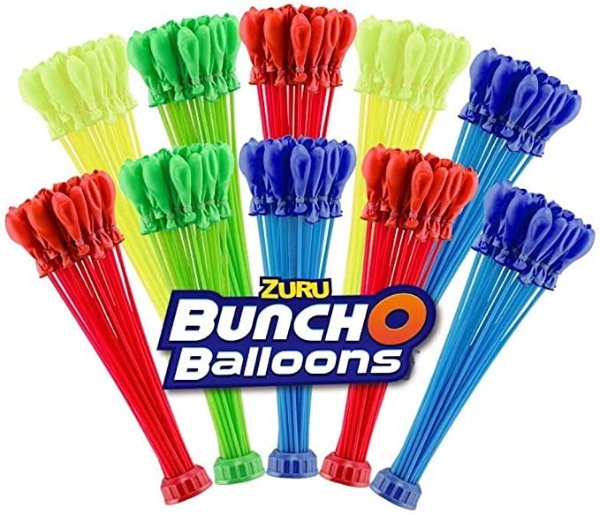 Bunch O Balloons Multi-Colored (10 Bunches) by ZURU, 350+ Rapid-Filling Self-Sealing Instant Water Balloons for Outdoor Family, Children Summer Fun (10 Bunches, 350 Balloons) Colors May Vary