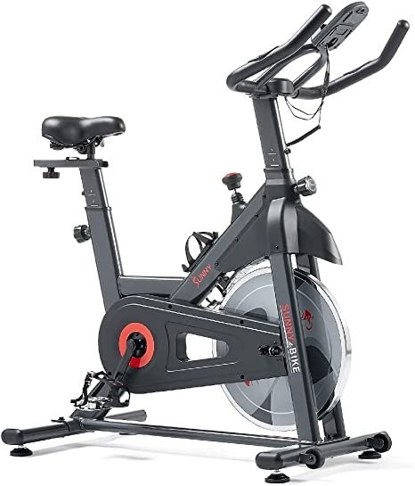 Indoor Exercise Bike with Device Mount and Optional Exclusive SunnyFit® App Bluetooth Connectivity