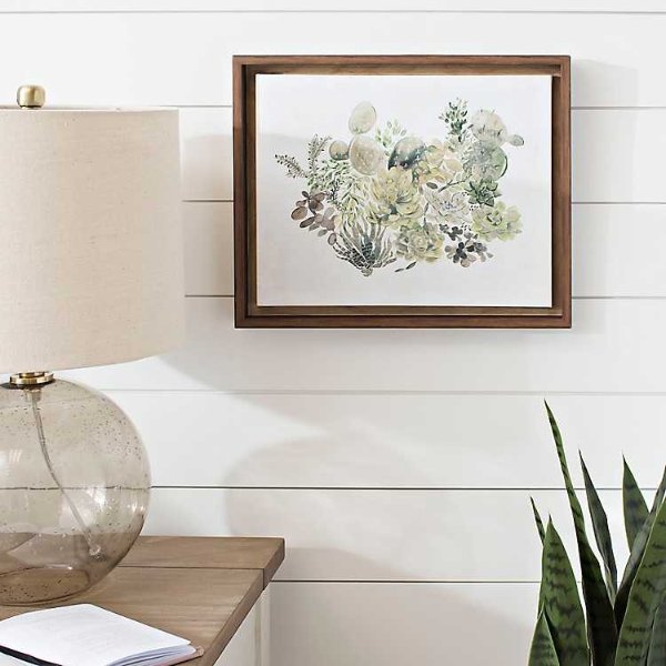 Earthly Succulents Framed Art Print