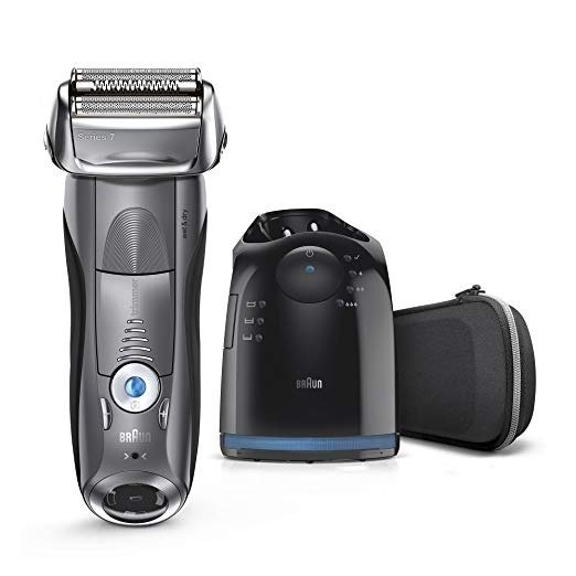 Series 7 Men's Electric Foil Shaver with Wet & Dry Integrated Precision Trimmer & Rechargeable and Cordless Razor with Clean&Charge Station, 7850cc