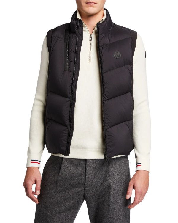 Men's Jacot Zip-Front Puffer Vest