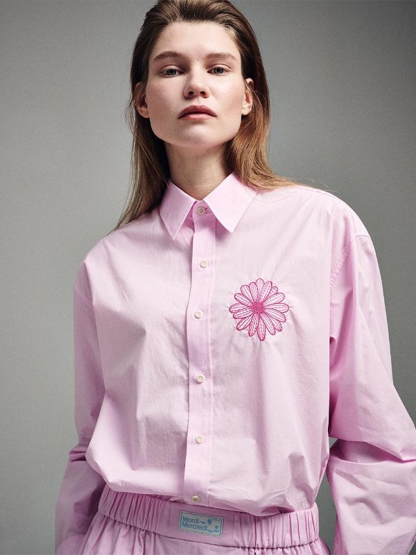 Cotton Poplin Shirt_Pink Fuchsia