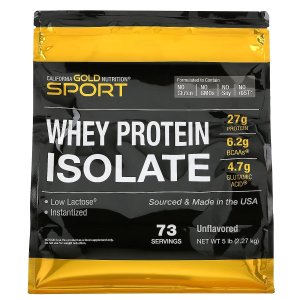 California Gold Nutrition 100% Whey Protein Isolate, Unflavored, 5 lb (2.27 kg)