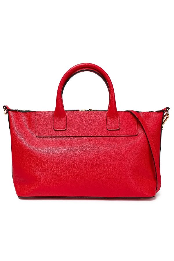 Textured-leather tote