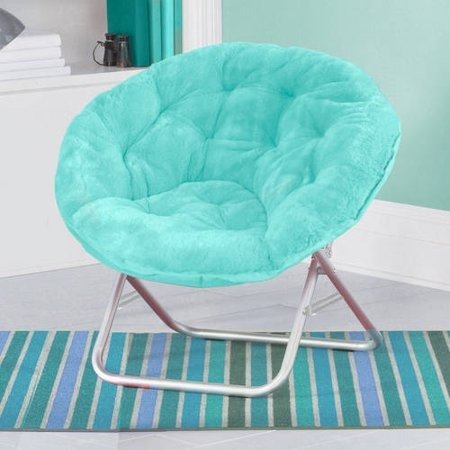 Faux-Fur Saucer Chair, Available in Multiple Colors