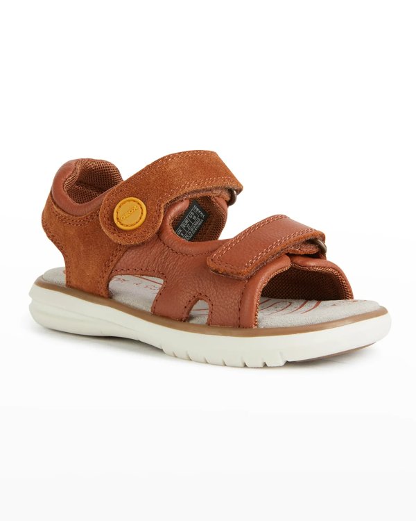 Boy's Maratea Mix-Leather Sport Sandals, Toddler/Kids