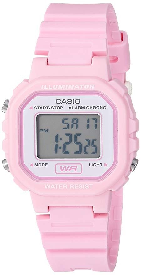 Women's 'Classic' Quartz Resin Casual Watch, Color:Pink (Model: LA-20WH-4A1CF)
