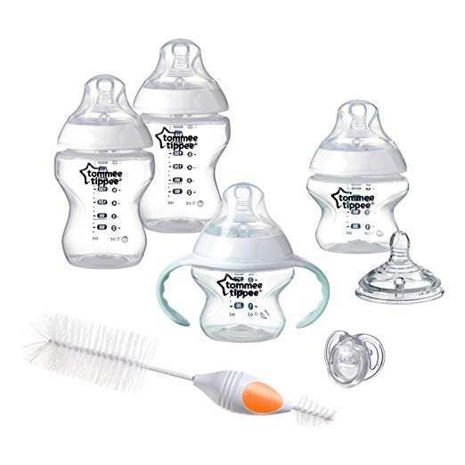 Tommee Tippee Closer to Nature Newborn Baby Bottle Feeding Starter Set - Clear, Unisex