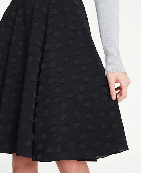 Petite Clip Dot Chiffon Full Skirt | Ann Taylor