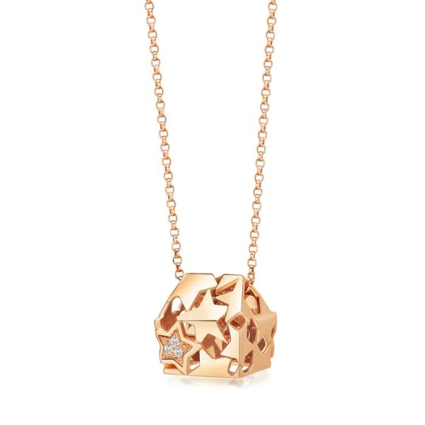 Love Decode 18K Rose Gold Diamond Necklace | Chow Sang Sang Jewellery eShop
