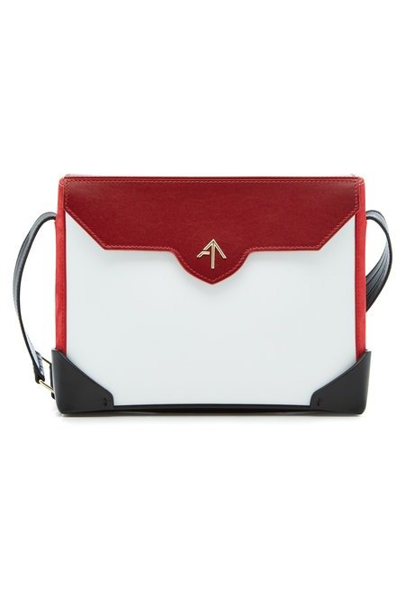 Manu Atelier - Bold Leather and Suede Shoulder Bag